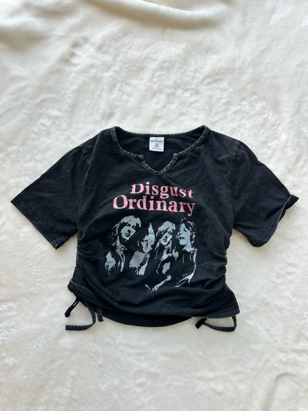 Black 'Disgust Ordinary' Graphic Tee